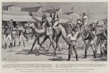 Entwicklung der Goldfelder in Westaustralien